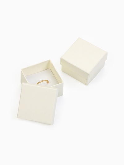 Коробочка подарочная под кольцо, серьги, серьги «Минимал», 5×5 см, (полезная часть 4.5×4.5 см,) белая