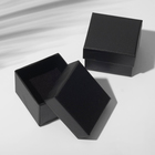 Коробочка подарочная под кольцо/серьги «Минимал», 5×5см, цвет чёрный - Фото 2