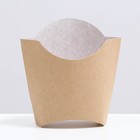 Упаковка для картофеля фри, крафтовая, 13 х 11,3 см, 20 шт. - фото 24001630