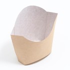 Упаковка для картофеля фри, крафтовая, 13 х 11,3 см, 20 шт. - фото 24001631