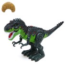 Динозавр радиоуправляемый Rex, откладывает яйца, эффект дыма, световые и звуковые эффекты, цвет зеленый - фото 9817892