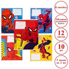 Комплект тетрадей из 10 шт "Человек-паук", 12 листов, в линейку, обложка бумага мелованная, - фото 3879124