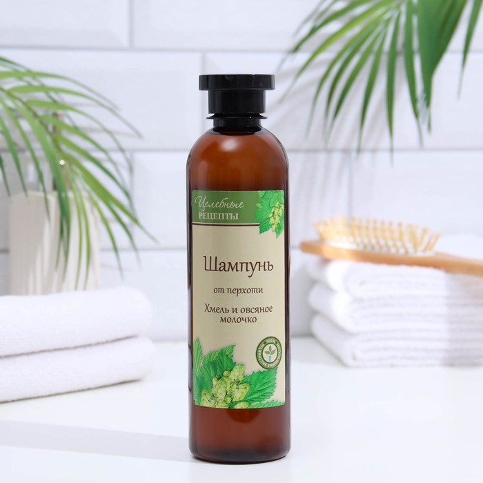 Шампунь для волос от перхоти «Целебные рецепты» хмель и овсяное молочко, 400 мл - Фото 1