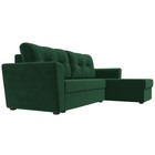 Угловой диван «Амстердам лайт», еврокнижка, правый угол, велюр, цвет зелёный - Фото 3