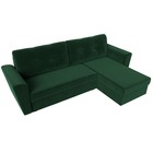 Угловой диван «Амстердам лайт», еврокнижка, правый угол, велюр, цвет зелёный - Фото 5