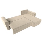 Диван угловой «Амстердам лайт», еврокнижка, правый угол, микровельвет, цвет бежевый - Фото 13