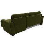 Угловой диван «Амстердам лайт», еврокнижка, правый угол, микровельвет, цвет зелёный - Фото 6