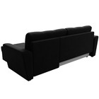 Угловой диван «Амстердам лайт», еврокнижка, правый угол, микровельвет, цвет чёрный - Фото 6