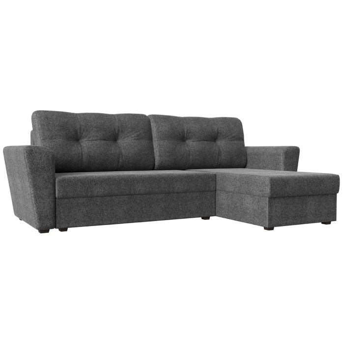 Угловой диван «Амстердам лайт», еврокнижка, правый угол, рогожка, цвет серый - Фото 1
