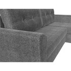 Угловой диван «Амстердам лайт», еврокнижка, правый угол, рогожка, цвет серый - Фото 4