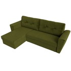 Угловой диван «Амстердам лайт», еврокнижка, левый угол, микровельвет, цвет зелёный - Фото 5