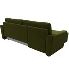 Угловой диван «Амстердам лайт», еврокнижка, левый угол, микровельвет, цвет зелёный - Фото 6
