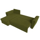 Угловой диван «Амстердам лайт», еврокнижка, левый угол, микровельвет, цвет зелёный - Фото 9