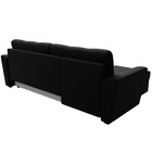 Угловой диван «Амстердам лайт», еврокнижка, левый угол, микровельвет, цвет чёрный - Фото 6