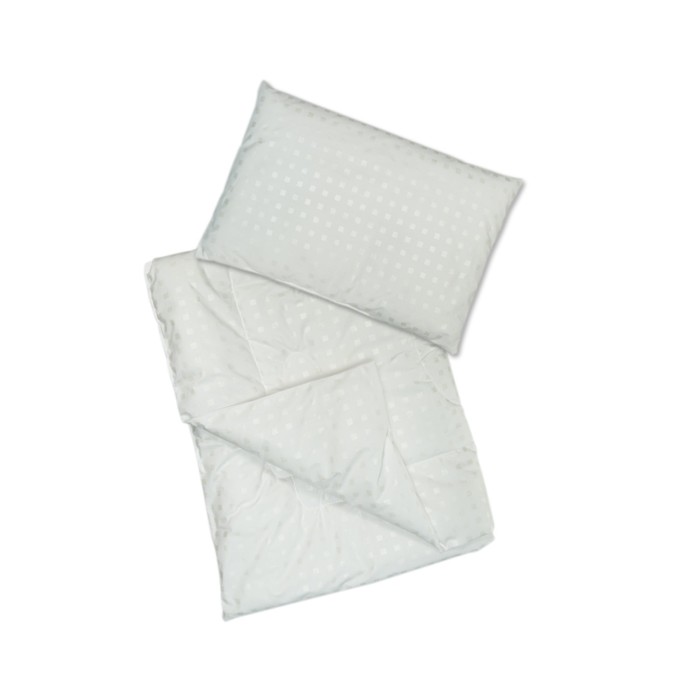 Одеяло и подушка в кроватку «Эвкалипт», размер 40x60 см, 110x140 см,  цвет белый