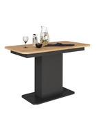 Стол обеденный на одной ножке раскладной «СО-3», 1200(1500)х650×756, антрацит/дуб крафт золотой - Фото 3