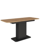 Стол обеденный на одной ножке раскладной «СО-3», 1200(1500)х650×756, антрацит/дуб крафт золотой - Фото 4