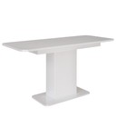 Стол кухонный на одной ножке раскладной СО-3, 1200(1500)х650х756, Белый/Белый - Фото 4