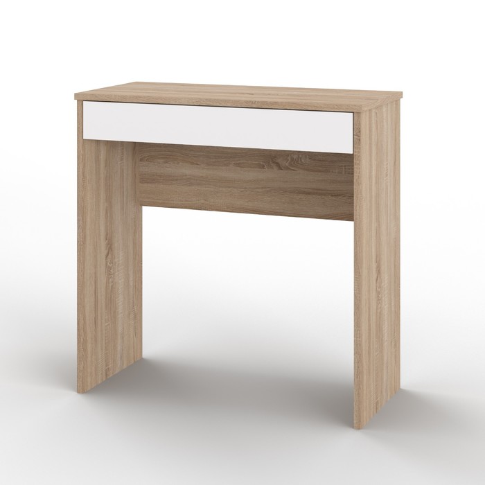 Стол письменный «Нордик», 1 ящик, 750×350×750 мм, цвет дуб сонома/белый - Фото 1