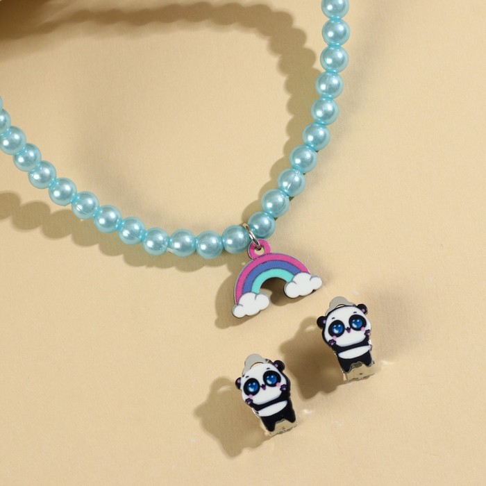 Набор бижутерии «Добавь яркости» бусы и серьги-клипсы - Фото 1