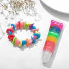 Набор детский "Выбражулька" 2 предмета: браслет, блеск для губ, радуга, цвет МИКС - фото 9818576