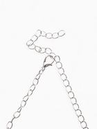 Набор 2 предмета: серьги, колье «Листопад», утончённый ромб, цвет бело-изумрудный в серебре, 32 см - Фото 5