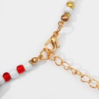 Кулон «Бисер», снеговик, цветной в золоте, 42 см - Фото 2