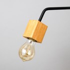 Лампа настольная "Хью-2" коричневый/черный 20х20х55см RISALUX - фото 42623879