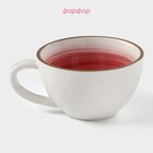 Чашка фарфоровая Доляна «Космос», 250 мл, цвет красный - Фото 2