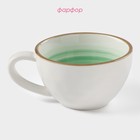 Чашка фарфоровая Доляна «Космос», 250 мл, цвет зелёный - Фото 2