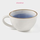 Чашка фарфоровая Доляна «Космос», 250 мл, цвет синий - Фото 2
