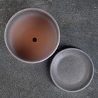 Горшок цветочный «Лоза», керамический, с поддоном, 1.73 л, розовый, серый - Фото 3