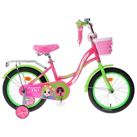 Велосипед 16" GRAFFITI Premium Girl, цвет розовый/зелёный