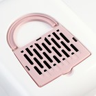 Туалет для кошек "Лекси" закрытый бело/розовый 50,5 х 39 х 41 см - Фото 5