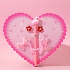 Набор детский "Выбражулька" 5 предметов: ручка, 2 резинки, клипсы, браслет, сердце, фламинго, цвет розовый - Фото 2