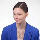 Набор 3 предмета: 2 кулона, ручка "Неразлучники" единорожки, цветной, 45см - фото 24424519