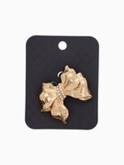 Брошь «Бант», с жемчужной лентой, белая в золоте - Фото 4