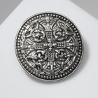 Брошь "Скандинавия" крест, цвет чернёного серебра - фото 9819340
