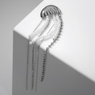 Брошь «Медуза», цвет белый в серебре - Фото 1