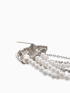 Брошь «Медуза», цвет белый в серебре - Фото 3