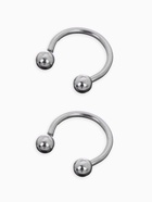 Пирсинг в бровь циркуляр, шар, d=8 мм, пара, цвет серебро - Фото 2