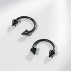 Пирсинг в бровь циркуляр, шип, d=8 мм, пара, чёрный - Фото 2