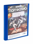 Папка-портфолио А4, Calligrata «Космические друзья», пластиковая, на 2 кольцах, для дошкольника, 10 файлов 7635087