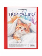 Папка-портфолио А4, Calligrata, на 4 кольцах, для школьника, без вкладышей, МИКС 7635093