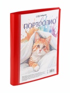 Папка-портфолио А4, Calligrata, на 4 кольцах, для школьника, без вкладышей, МИКС 7635093