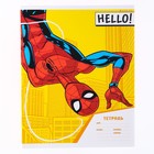 Тетрадь в клетку 18 листов, 4 вида МИКС, обложка мелованная бумага, Человек-паук 7572356