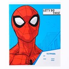 Тетрадь в клетку 18 листов, 4 вида МИКС, обложка мелованная бумага, Человек-паук 7572356