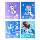 Тетрадь 18 листов в клетку, 4 вида МИКС, обложка мелованная бумага, Холодное сердце - фото 34948137