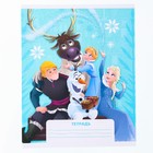 Тетрадь 18 листов в клетку, 4 вида МИКС, обложка мелованная бумага, Холодное сердце - фото 34948140