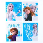 Тетрадь в клетку 18 листов, 4 вида МИКС, обложка мелованная бумага, Холодное сердце (комплект 20 шт) - фото 34948144